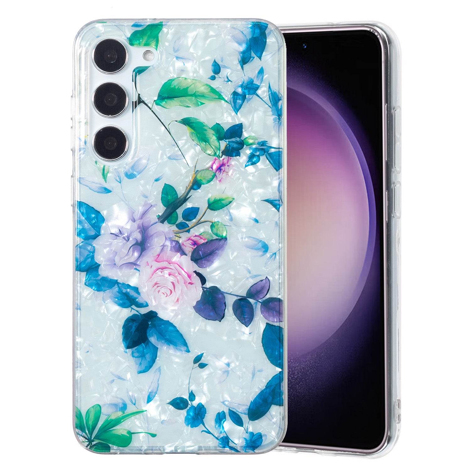 For Samsung Galaxy S23 Soft TPU Phone Case Shell Pattern Marble Flower IMD Cover For Samsung Galaxy S23 Soft TPU Phone Case Shell Pattern Marble Flower IMD Cover